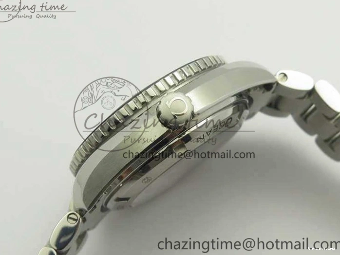 0423 Sleek Planet Ocean Professional Ceramic Bezel 42mm 1:1 MK Best Edition Silver Markers On SS Bracelet A 8085